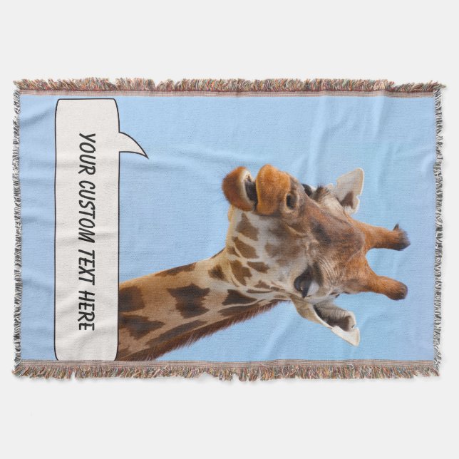Giraffe Portrait personnalisé jeté couverture (Devant)