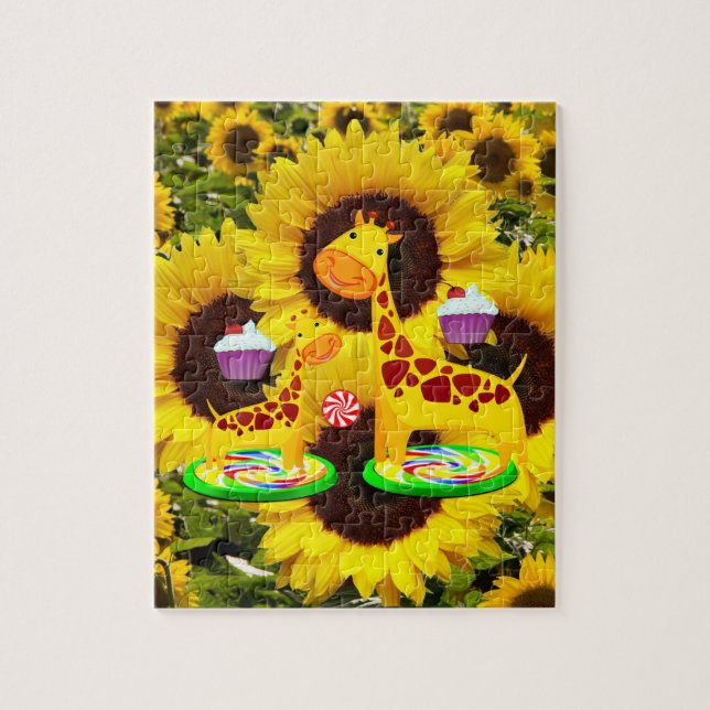 Giraffe Puzzles de tournesol (Vertical)
