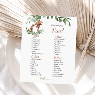 Giraffe Qu'y a-t-il dans votre sac à main