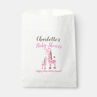 Giraffe rose Baby shower Fête Favoriser les sacs