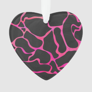 Giraffe rose chaude et noire