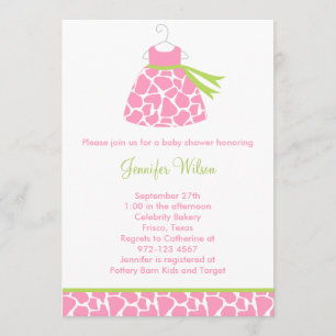 Giraffe rose Imprimer Baby shower Invitation
