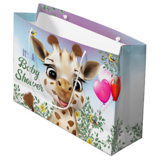 Giraffe Safari Baby shower Grand sac cadeau