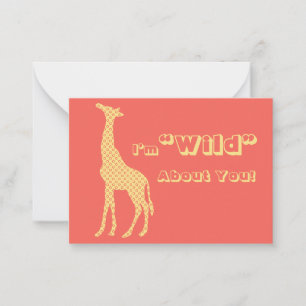 Giraffe School Kids Valentines Cartes de Jour en v