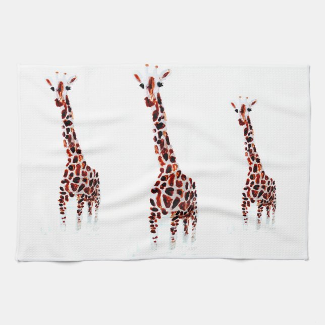 Giraffe Serviette Faune Art (Horizontal)
