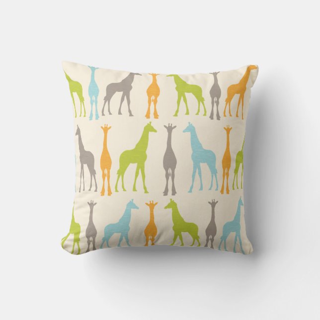 Giraffe Silhouette Nursery Coussin (Recto)