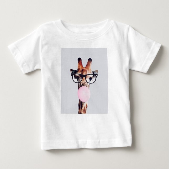 Giraffe soufflant Bubble gomme T-shirt enfant (Devant)