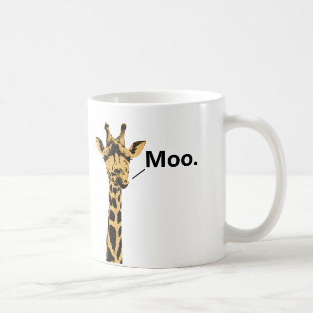 Giraffe Vache drôle Mug (Droite)