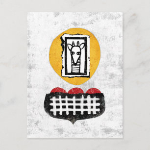 Giraffe Will si vous voulez carte postale