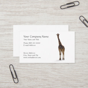 Giraffe Zoologiste Carte de visite