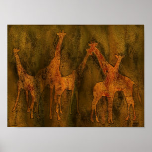 Giraffes Art Mural