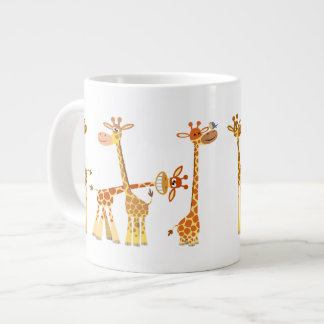Giraffes de dessin : Le troupeau Jumbo Mug