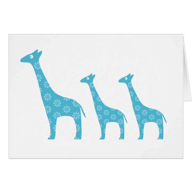 Giraffes debout (bleu) (Devant horizontal)