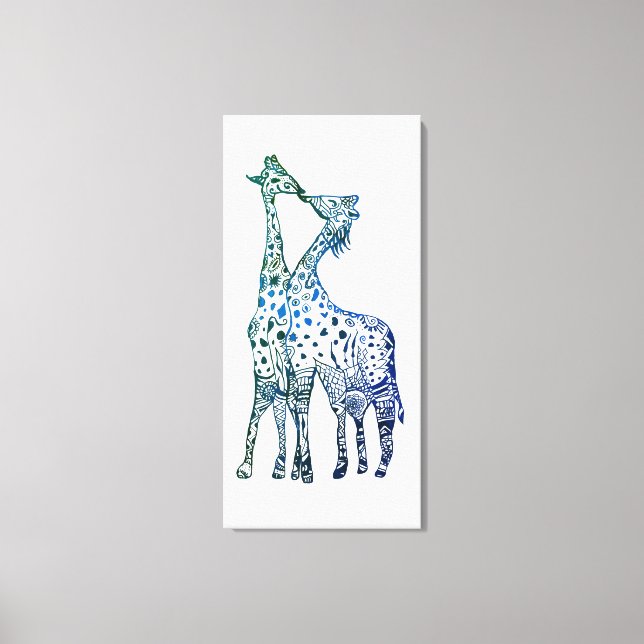 Giraffes Kiss Dessin Impression simple (Recto)
