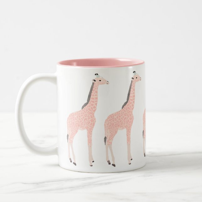 Giraffes roses Mug (Gauche)