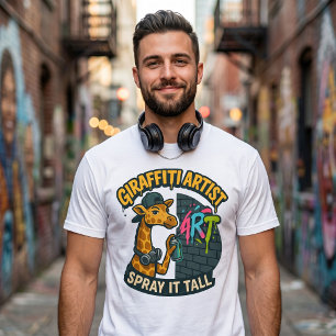 Giraffiti Artist T-Shirt - Drôle Graffiti Giraffe