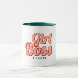 Girl Boss Retro nom Customisé Café Mug
