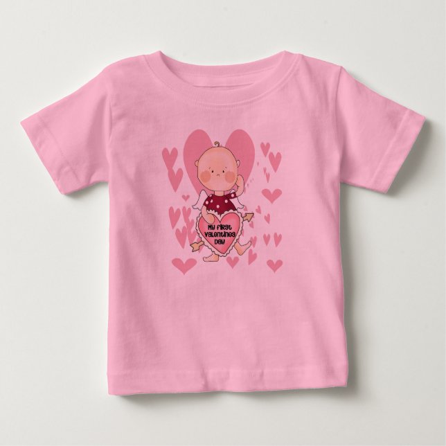 Girl Cupid 1st Valentine Tshirts et cadeaux (Devant)