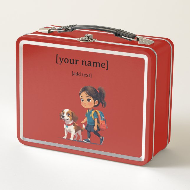 Girl & Dog Lunch Box for Kids (Devant)