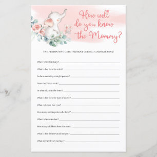 Girl Elephant Comment Bien Connaissez-Vous Le Jeu