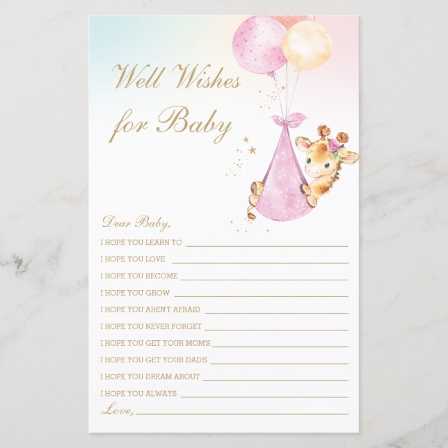 Girl Giraffe Eh bien veut pour l'activité de Baby  (Devant)