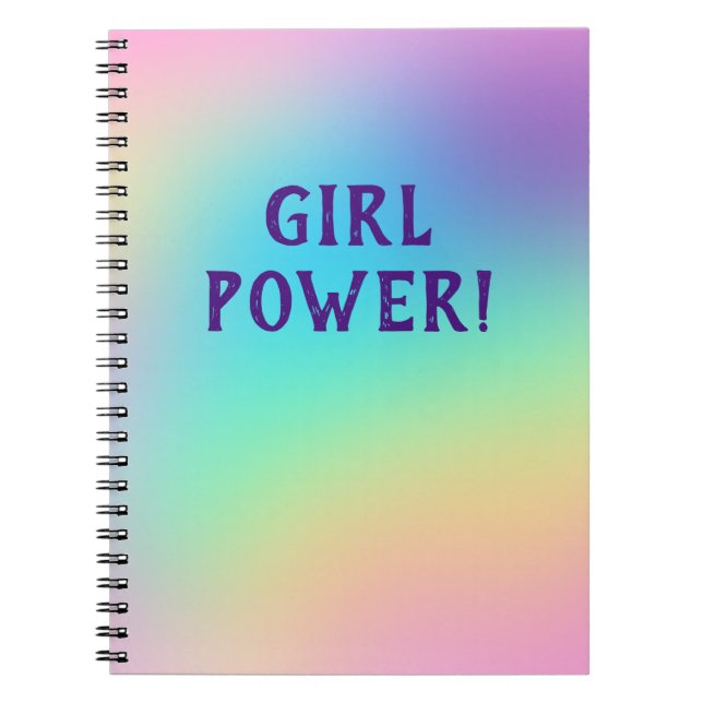 Girl Power ! Carnet arc-en-ciel Pastel (Devant)