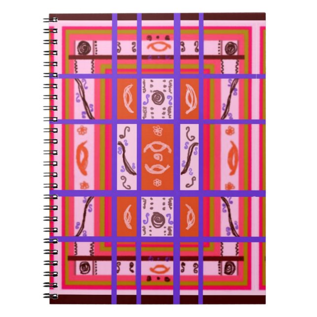 Girl Power curvy plaid journal abstrait (Devant)