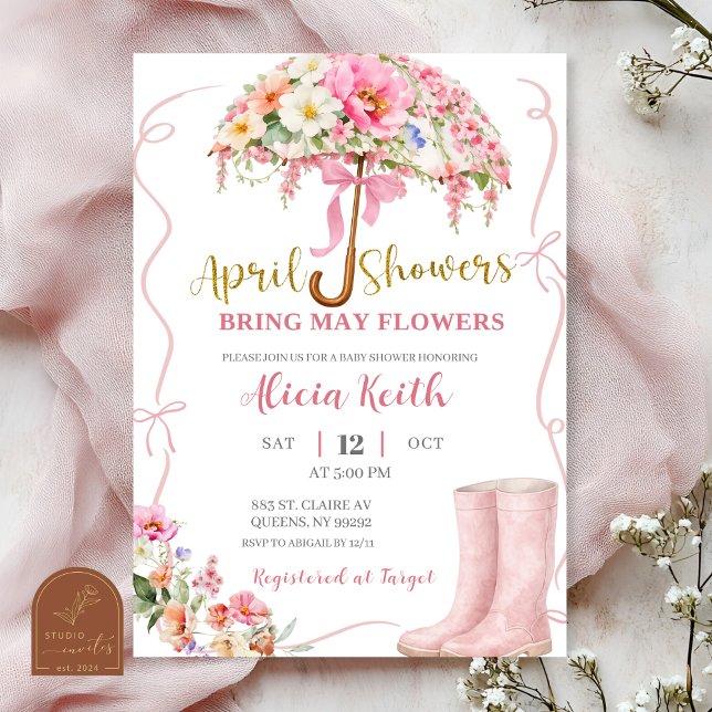 Girl Purple Shell Baby Shower Invitation (Créateur téléchargé)