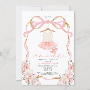 Girl Tutu Excitée Baby shower invitation