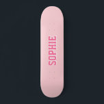Girl Varsity Pink Skateboard Personalized Name<br><div class="desc">Girl Varsity Pink Skateboard Personalized Name – Trendy & Personalized Skater Gift 🛹💖✨ Shred in style with this Custom Name Girly Varsity Skateboard, featuring a bold varsity-style font and a fun, feminine touch! Perfect for girls who love to skate, this trendy skateboard is fully customizable with any name, making it...</div>