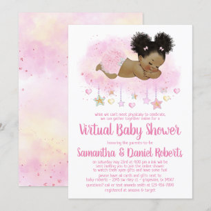 Girl Virtual Drive Par Baby shower Invitation