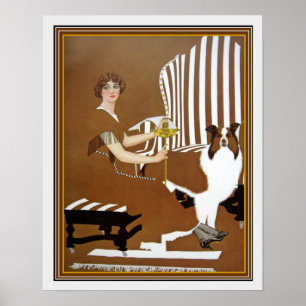 "Girl With Collie" Déco Impression par Cole Philli