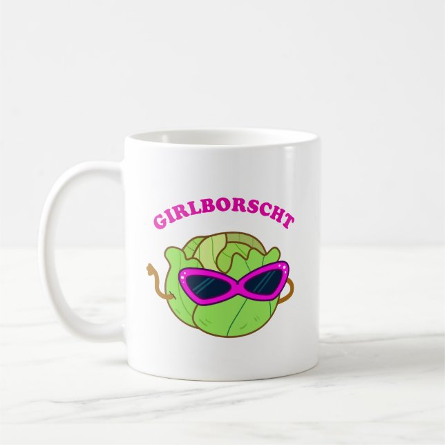 Girlborscht Fabulous Vegetable Pun Mug (Gauche)