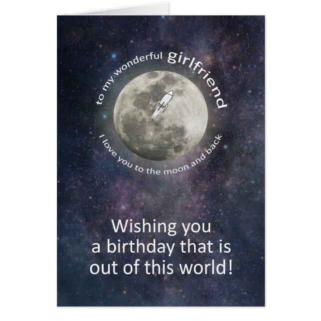 Girlfriend Birthday To The Moon And Back  (Devant)