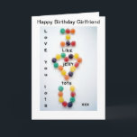 Girlfriend Carte d'anniversaire Lots You Jelly Tot<br><div class="desc">J'ai créé cette belle image de carte d'anniversaire. Vous pouvez mettre votre propre message à l'intérieur. Cette image est disponible sur d'autres produits.</div>
