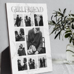 Girlfriend Together Forever Photo Collage Plaque<br><div class="desc">Les souvenirs font les meilleurs cadeaux, les petites amies vont adorer cette plaque de collage photo réfléchie et moderne, pour la journée de la valentin, anniversaire, anniversaire et toute autre ocassion spéciale. La plaque comporte 9 photos, le texte modèle 'GIRLFRIEND, FOREVER Together', sur un arrière - plan en marbre gris...</div>