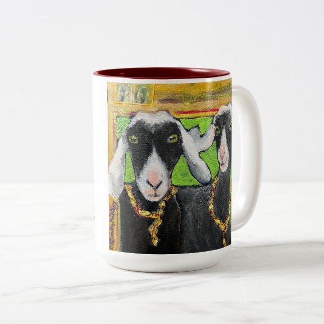 Girlfriends Chèvre Mug - des chèvres amusantes ave (Devant droit)