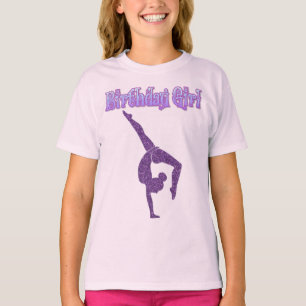 Girls Gymnastique Anniversaire T-shirt fille