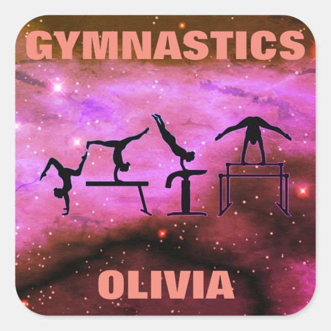 Girls Gymnastique Événements Stickers (Devant)