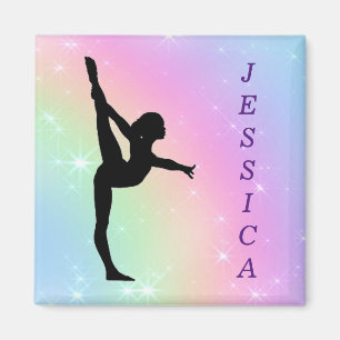 Girls Gymnastique Pastel Magnet