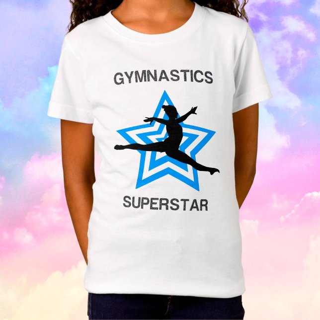 Girls Gymnastique Superstar Leap T-shirt (Créateur téléchargé)