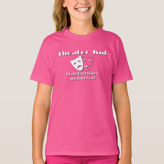 Girls I Can Run Lines Around You T-Shirt (Devant)