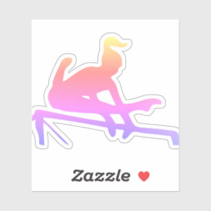 Girls Pastel Gymnastique Sticker Bars Inneven