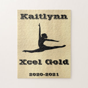 Girls Xcel Gold Gymnastique Jigsaw Puzzle