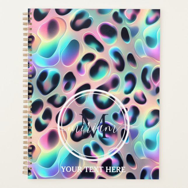 Girly Opal Leopard Print Office School (Devant)