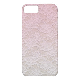 Girly PInk Lacey Motif iPhone 7 coque