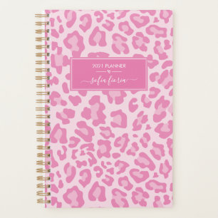 Girly Rose Léopard Élégant Script Nom 2021