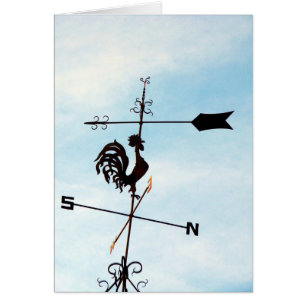 Girouette en métal en forme de coq