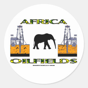 Gisements de pétrole de l'Afrique, autocollant de