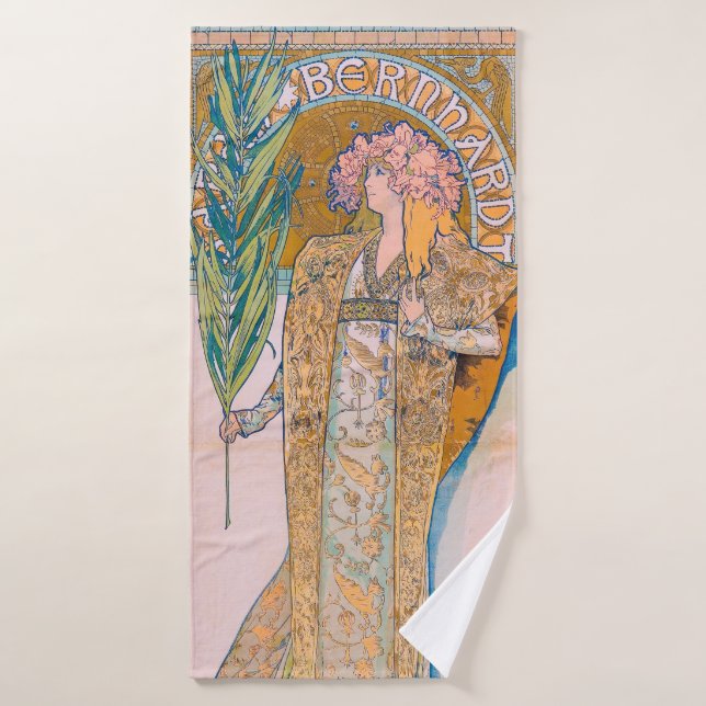 Gismonda, Sarah Bernhardt, Mucha (Serviette de bain)